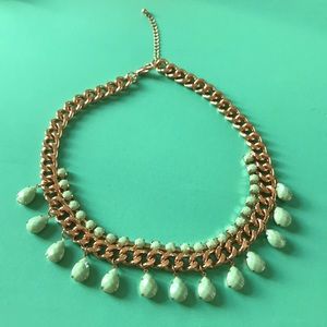 Gold and vintage green necklace